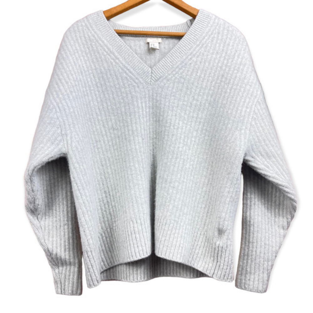 H&m V Neck Wool Blend‎ Oversized Sweater XS